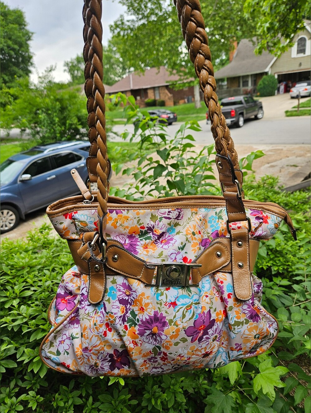 Rosetti Double Braided Floral Print Shoulder Bag - Picture 6 of 6
